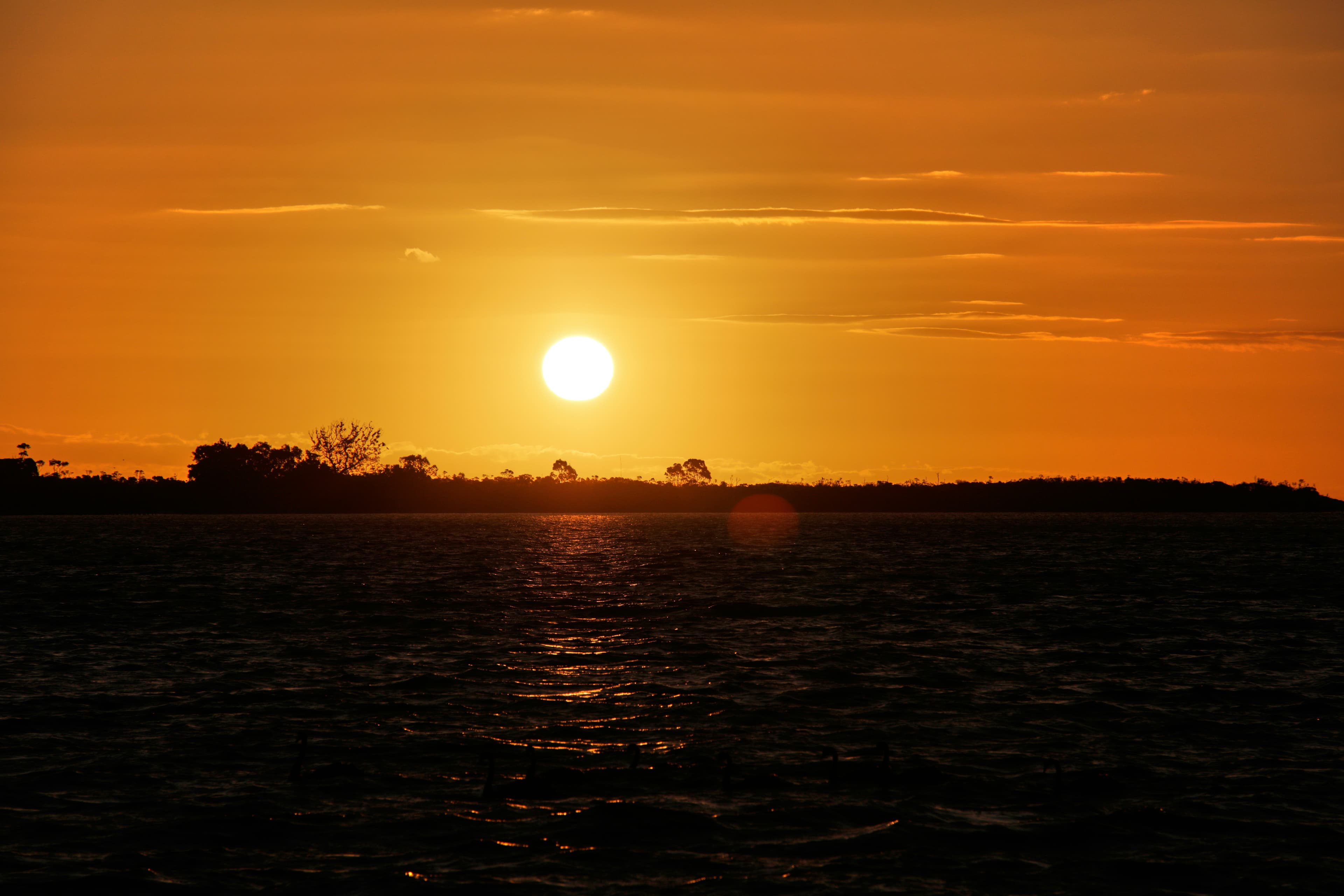 Scenic view of the sunrise on Lake Victoria Uganda